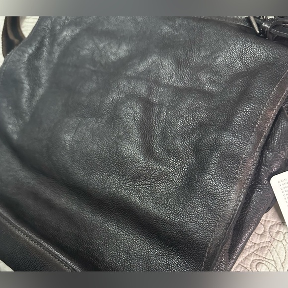 NWT Free People Atlas Leather Tote Black Oversized Slouchy Shoulder Bag - Picture 10 of 15